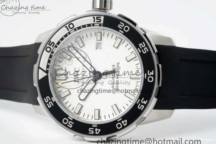 MIROTIME 0108 Premium Aquatimer Automatic SS RSF 1:1 Best Edition White Black Dial on Black Rubber Strap A 7067